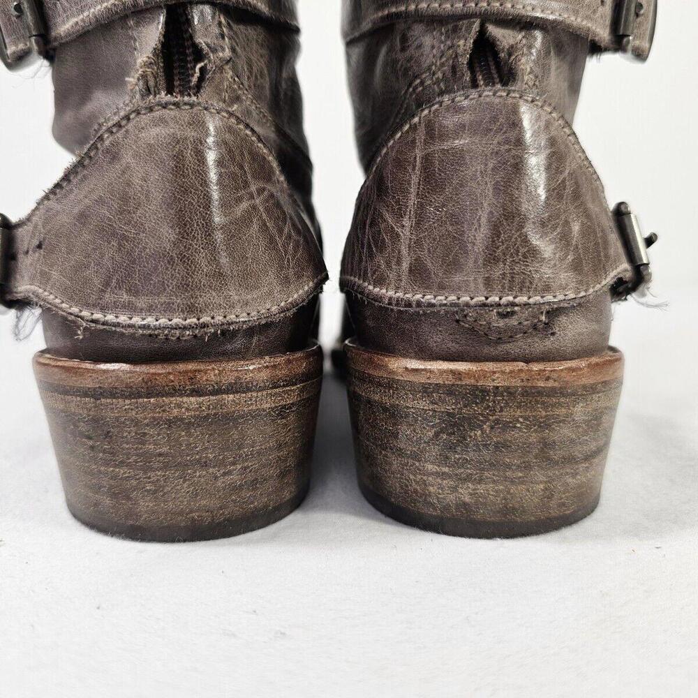 Belstaff Trialmaster 1955 Low Heel Leather Biker Boots Brown Womans EU 37 US 6.5 - Picture 9 of 14